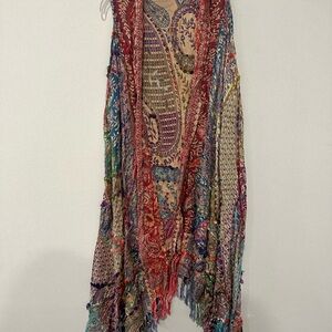 Soft Surroundings Multicolor Paisley Wrap
